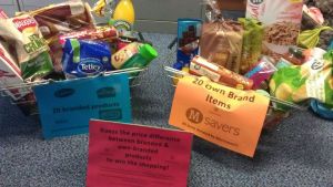 National Student Money Week 2013 - all the items in the shopping basket competition were very kindly donated by Morrisons.